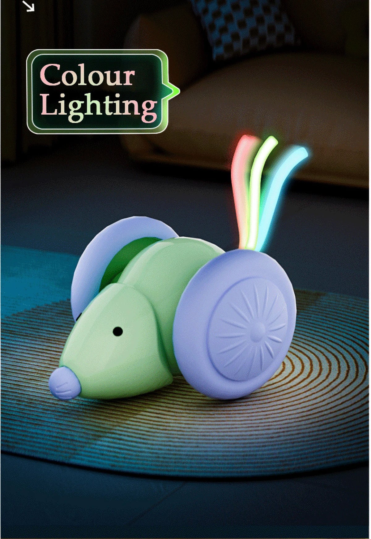Electric Mouse Car Pet toys Interactive Cat Toy Rechargeable Automatic Teaser with Intelligent Obstacle Avoidance Pet Products