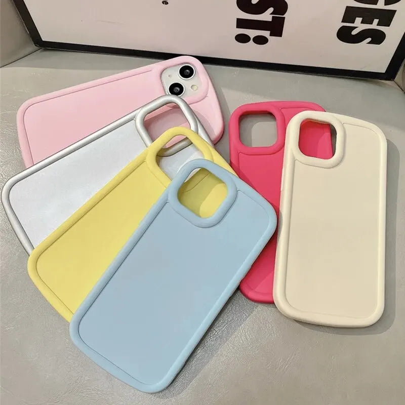 Luxury Matte Soft Candy Phone Case For iPhone 14 13 12 11 Pro Max Plus X Xs XR Max Shockproof Bumper Soft Silicone Cases Cover