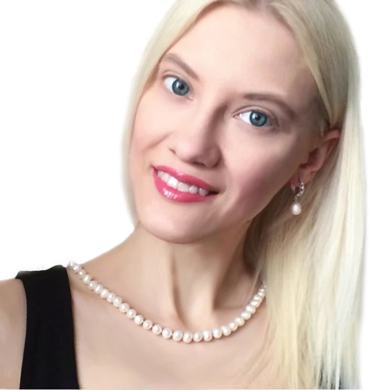 925 Sterling Silver Freshwater Pearl Drop Earrings,Real Natural Black Pearl Earrings Mother Brides Gifts