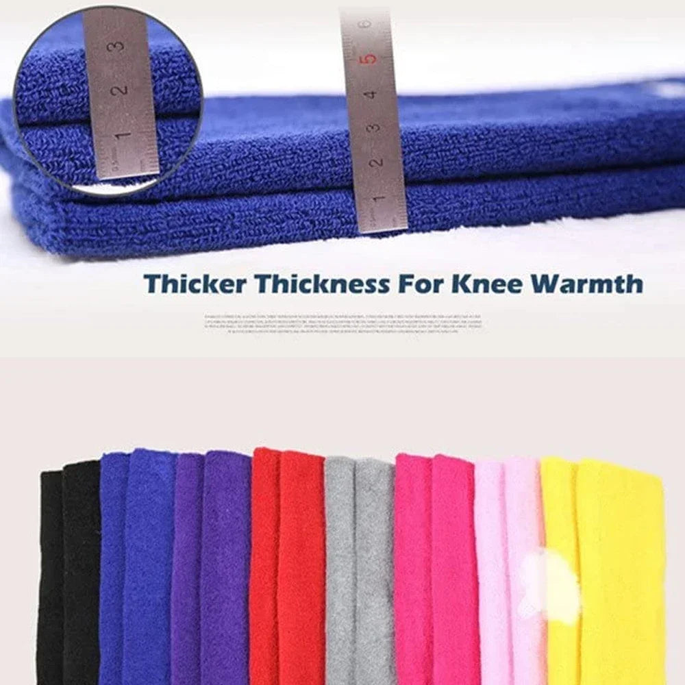 1 Pair Knee Pads Dance Protection Cover Elderly Leggings Support Winter Warm Thermal Knee Sleeves