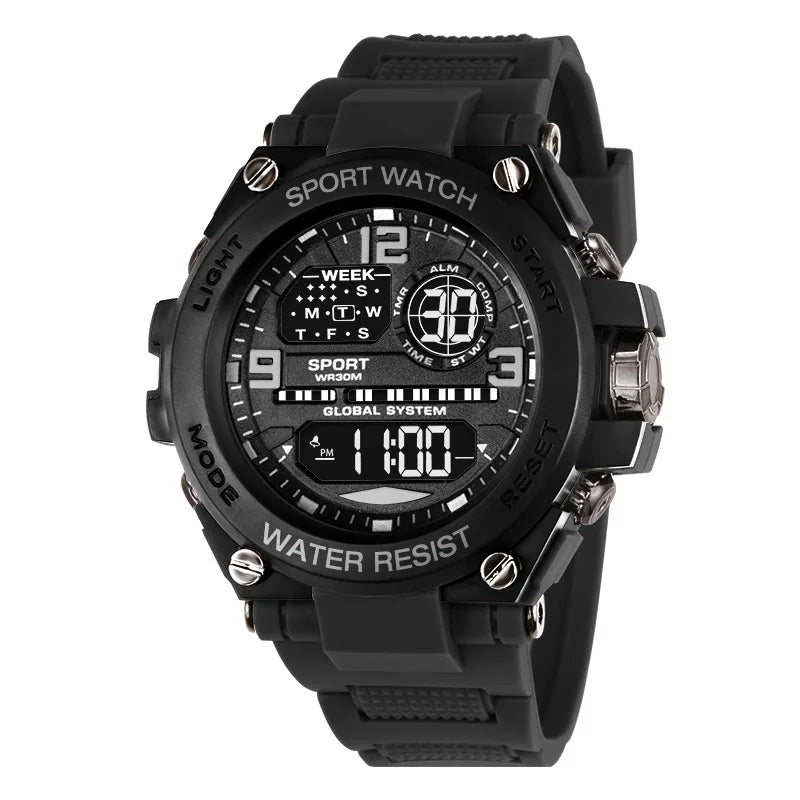 Men Waterproof Sports Watches Multifunction Electronic Watches Anti Drop and Shock-absorbing Wristwatches