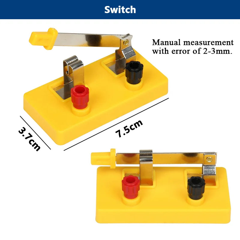 Electric Circuit Learning Kit Physics Electrical Experiment Teaching Aid Ammeter Voltmeter Sliding Rheostat Resistor Science Toy