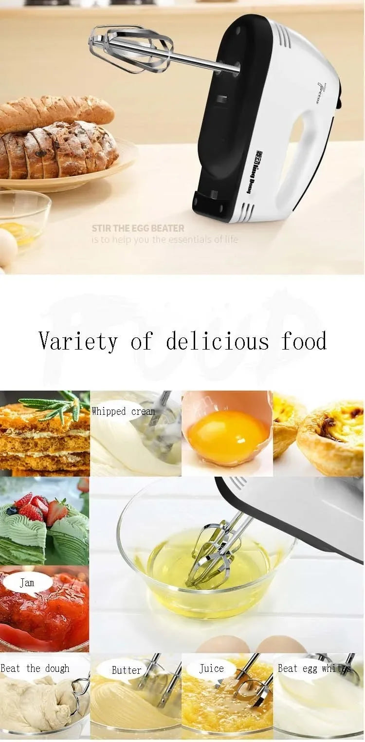 Multifunctional 7 Speed Mini Mixer Electric Food Blender Handheld Mixer Egg Beater Automatic Cream Food Cake Baking Dough Mixer