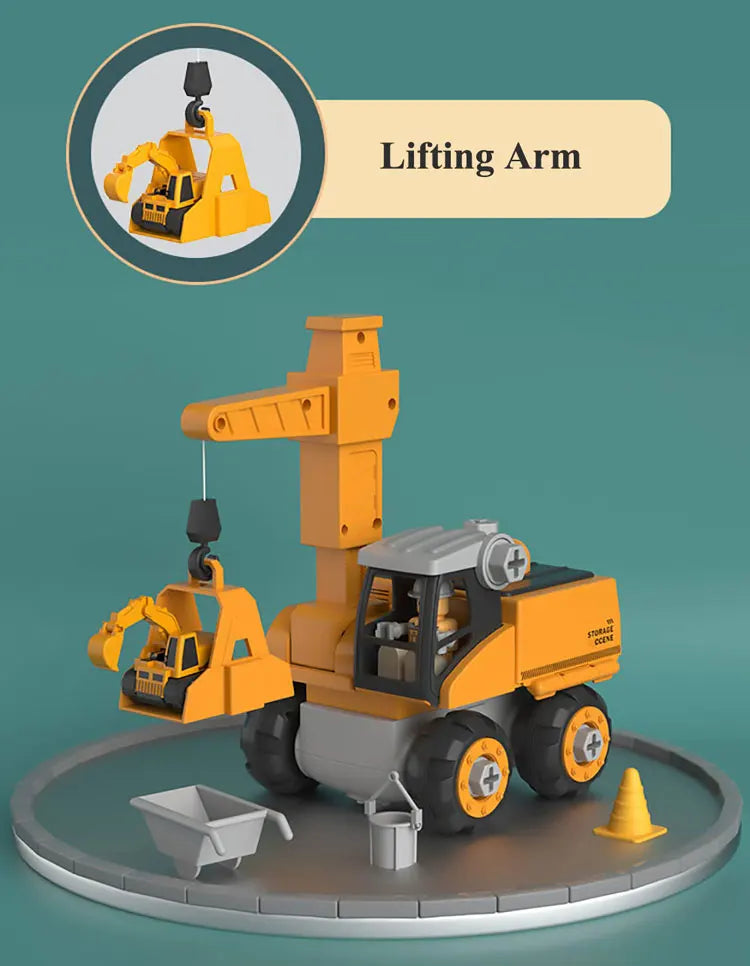 Kids Engineering Vehicle Electric Drill Tool Toys Match Children Educational Assembled Sets Tools For Boys Nut Building Gift