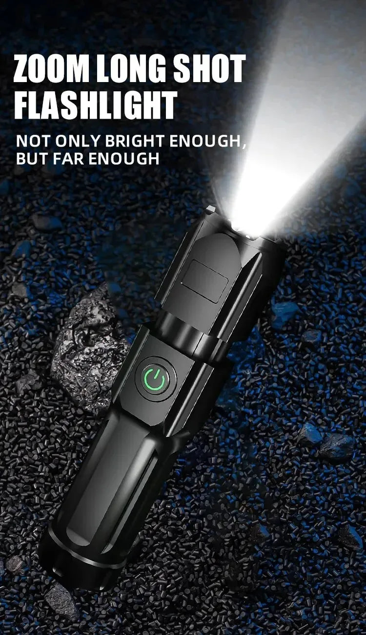 Edc Flashlight Powerful Self Defense Gadget Super Strong Flashlight High Power Self-defense Supplies Led Denfense Products Tools
