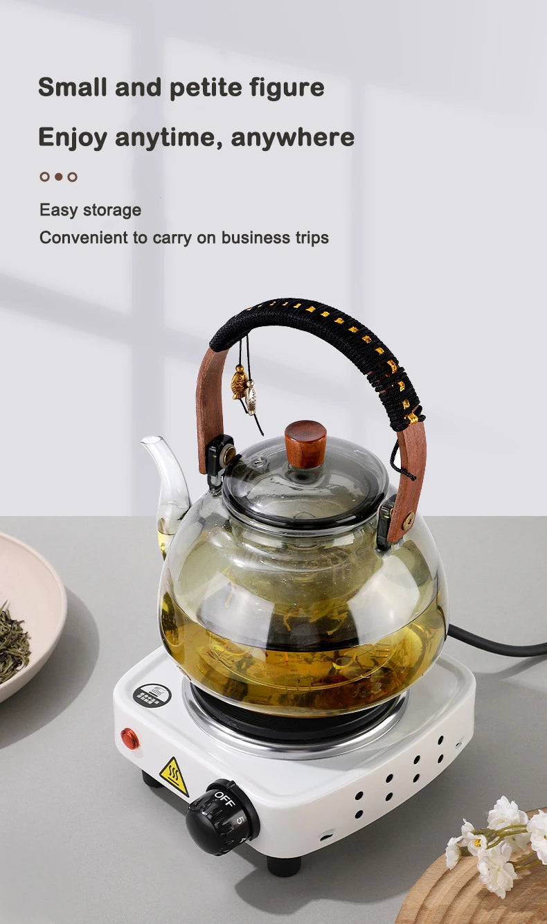 110V Mini Electric Stove Portable Tea Warmer Coffee Milk Heater Stove Mocha Heating Stove Cast Iron Hot Plate Cooking Furnace EU