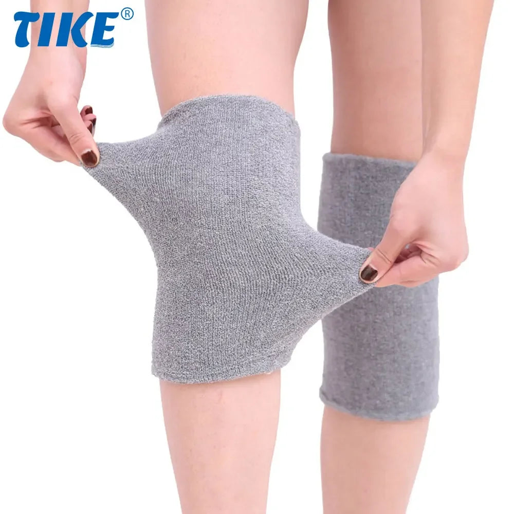 1 Pair Knee Pads Dance Protection Cover Elderly Leggings Support Winter Warm Thermal Knee Sleeves