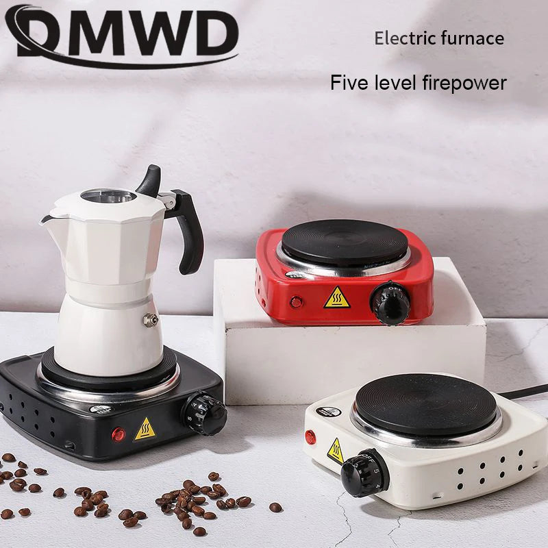 110V Mini Electric Stove Portable Tea Warmer Coffee Milk Heater Stove Mocha Heating Stove Cast Iron Hot Plate Cooking Furnace EU