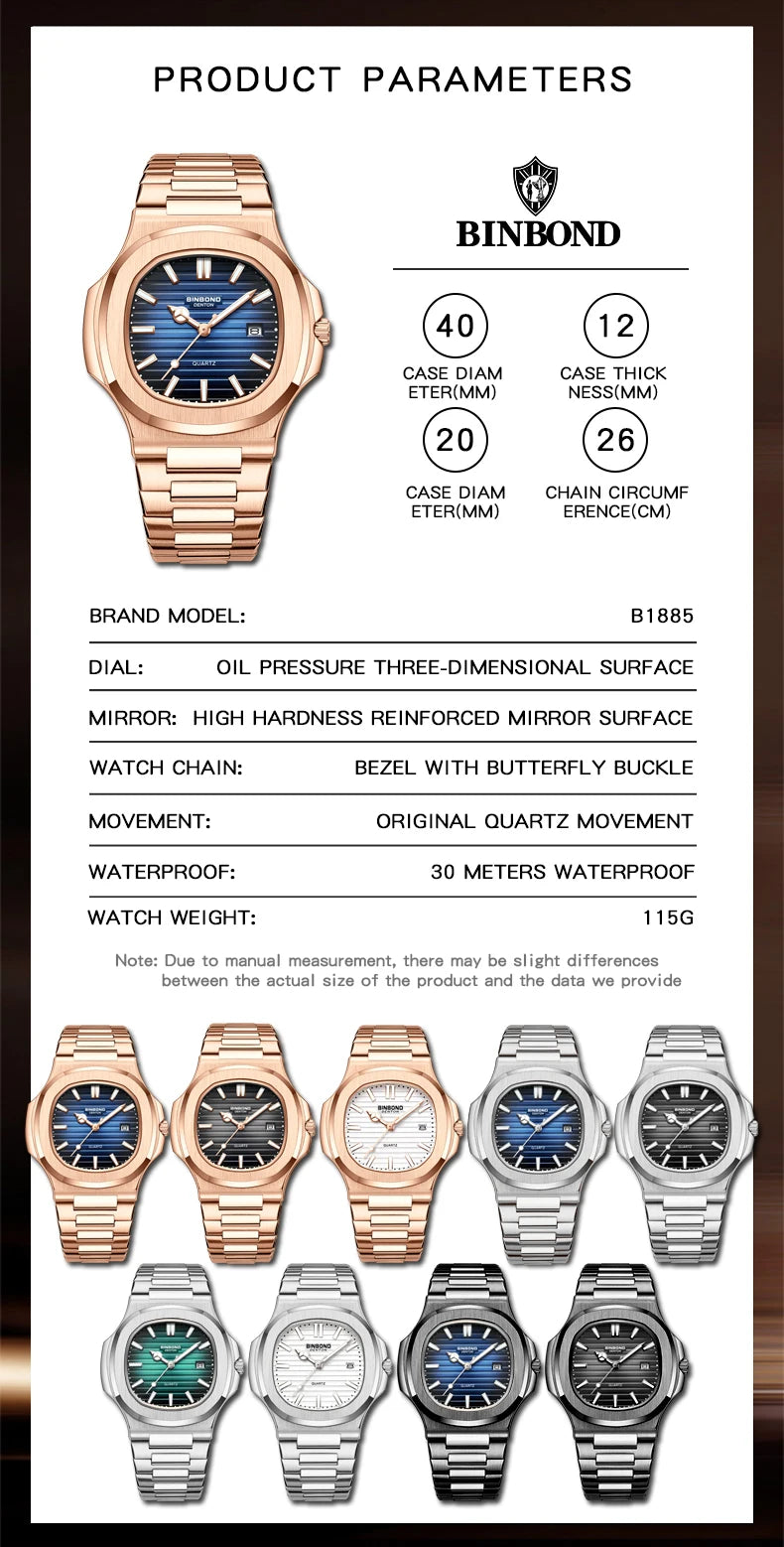 2025 New Top Brand Luxury Fashion Mens Watches Sport Waterproof Simple Ultra-Thin Watches Men Quartz Clock Relogio Masculino+Box