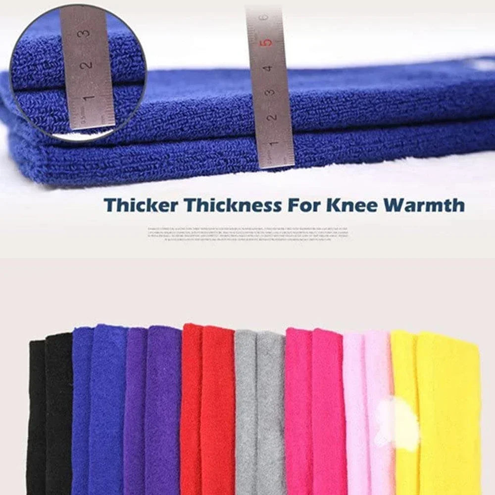 1 Pair Knee Pads Dance Protection Cover Elderly Leggings Support Winter Warm Thermal Knee Sleeves