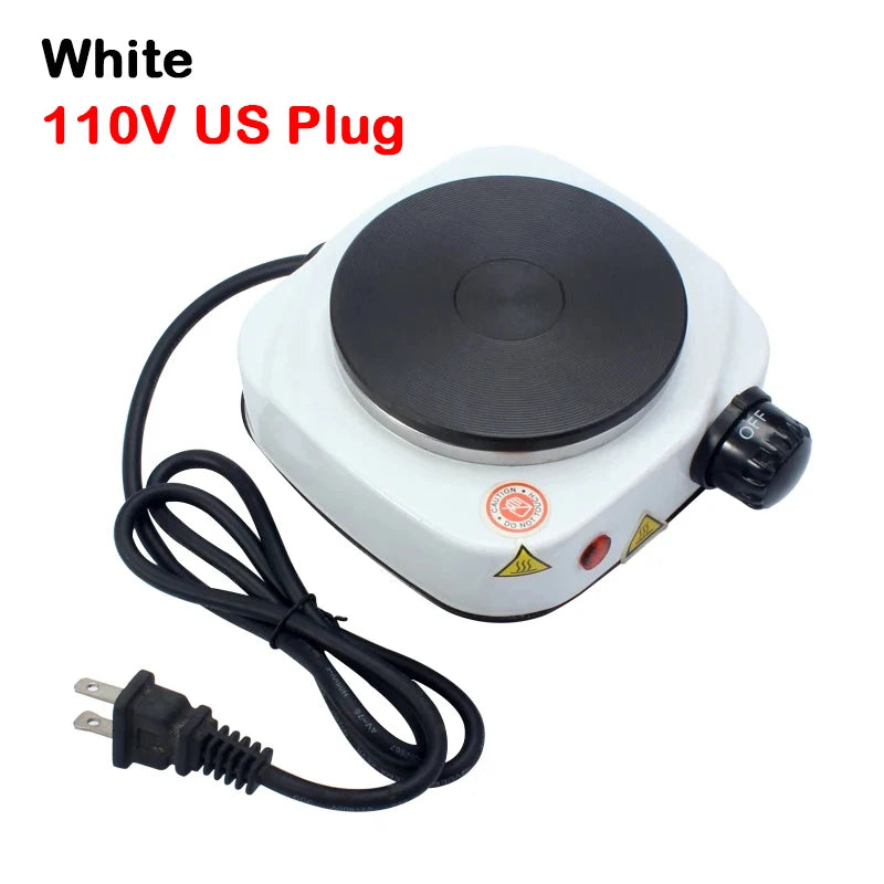 110V Mini Electric Stove Portable Tea Warmer Coffee Milk Heater Stove Mocha Heating Stove Cast Iron Hot Plate Cooking Furnace EU