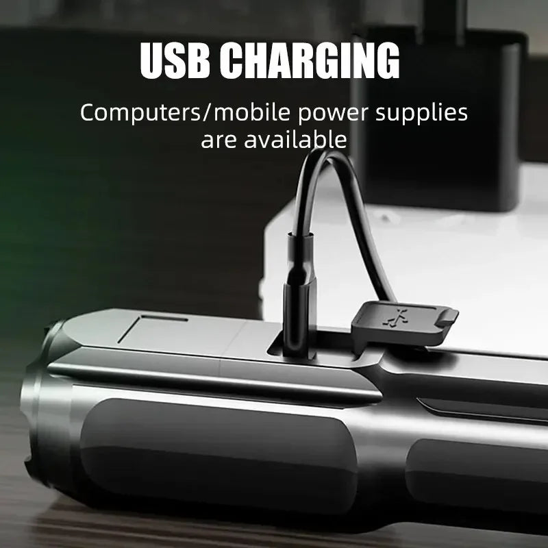 Edc Flashlight Powerful Self Defense Gadget Super Strong Flashlight High Power Self-defense Supplies Led Denfense Products Tools