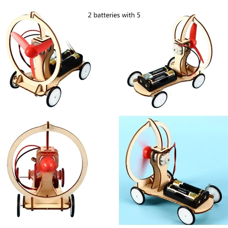 Electric Wind Car Model Physical Experiments Technology Toy Physics Learning Science Educational Set Assemble Model Toy