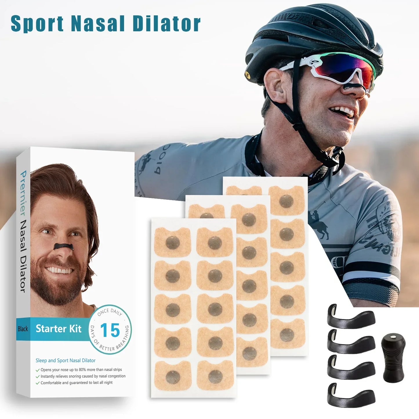 Magnetic Nasal Breathing Dilators Kits Sport Nasal Dilator Boost Oxygen Intake,Breathing Refill Nose Clip