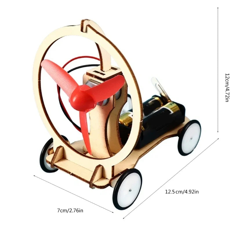 Electric Wind Car Model Physical Experiments Technology Toy Physics Learning Science Educational Set Assemble Model Toy