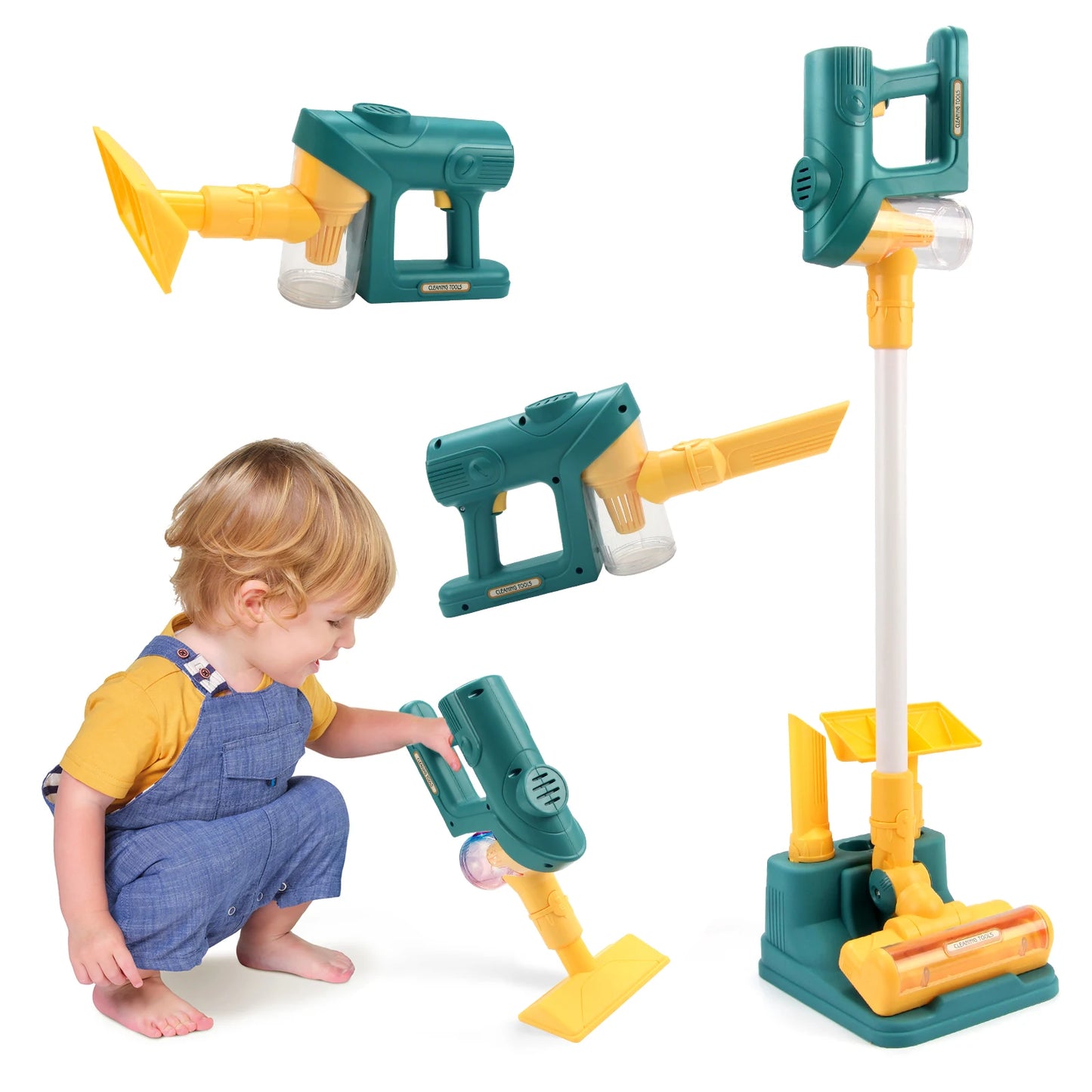 Electric Mini Vacuum With Light and Music Cleaner Simulation Housework Dust Catcher Educational Pretend Play Toys for Kids Gifts