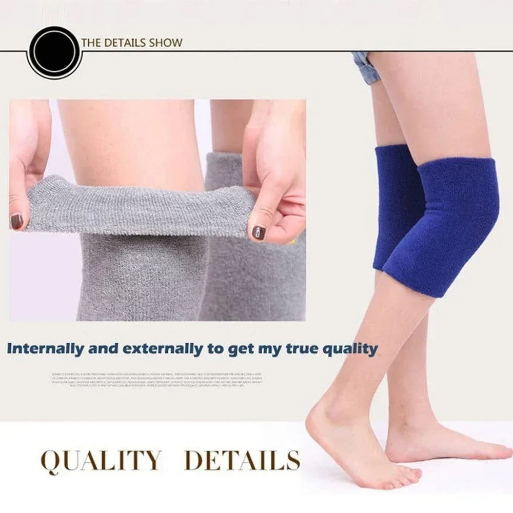 1 Pair Knee Pads Dance Protection Cover Elderly Leggings Support Winter Warm Thermal Knee Sleeves