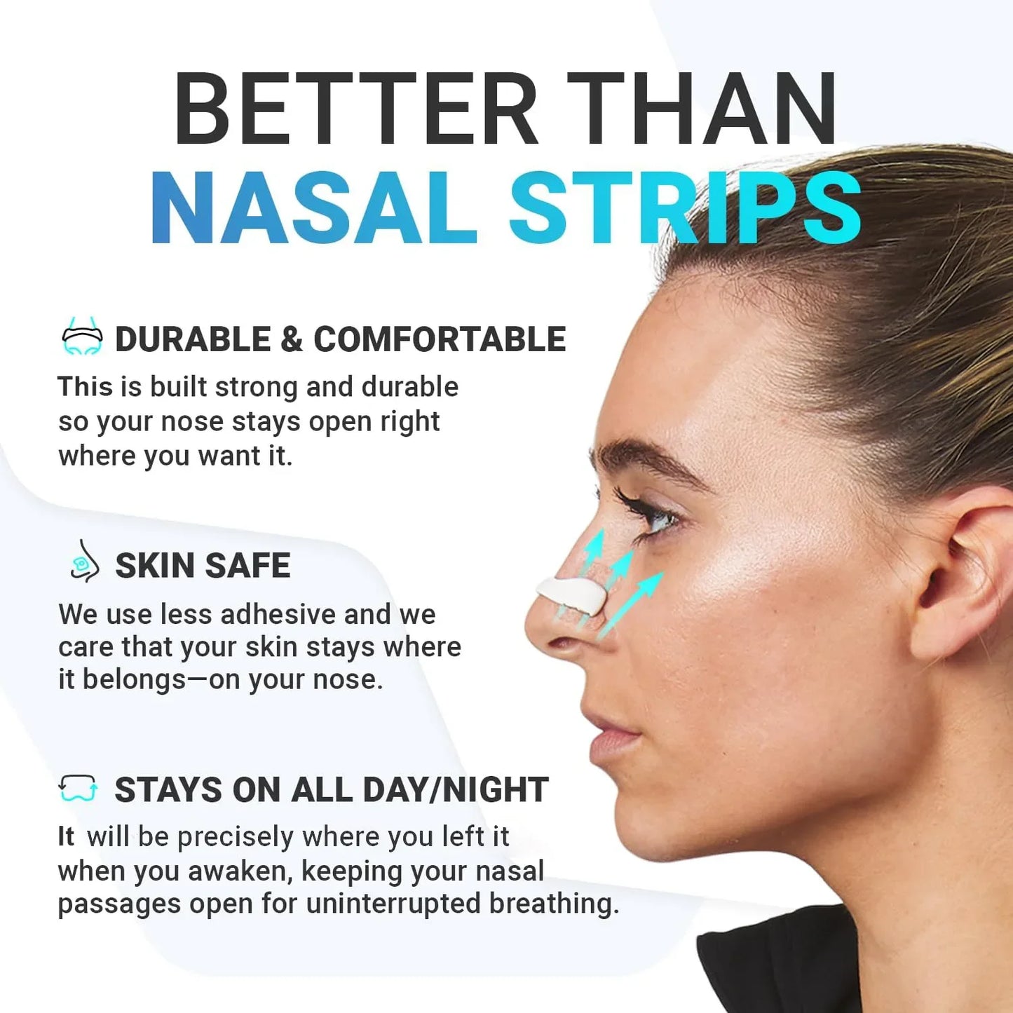 Magnetic Nasal Breathing Dilators Kits Sport Nasal Dilator Boost Oxygen Intake,Breathing Refill Nose Clip