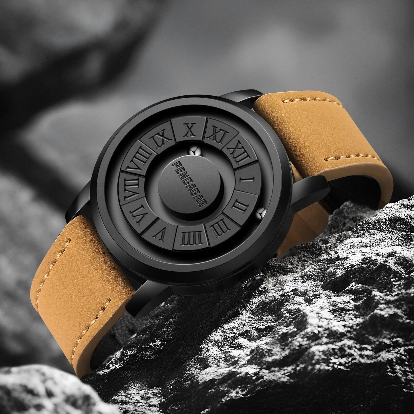 2024 New Men's Watches Top Luxury Quartz Watch For Men Creative Scrolling Pointer Magnetic Force Wrist Clock Relogio Masculino