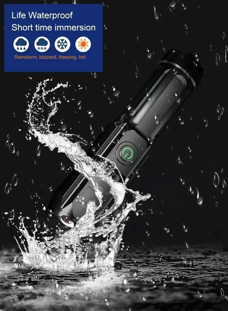 Edc Flashlight Powerful Self Defense Gadget Super Strong Flashlight High Power Self-defense Supplies Led Denfense Products Tools