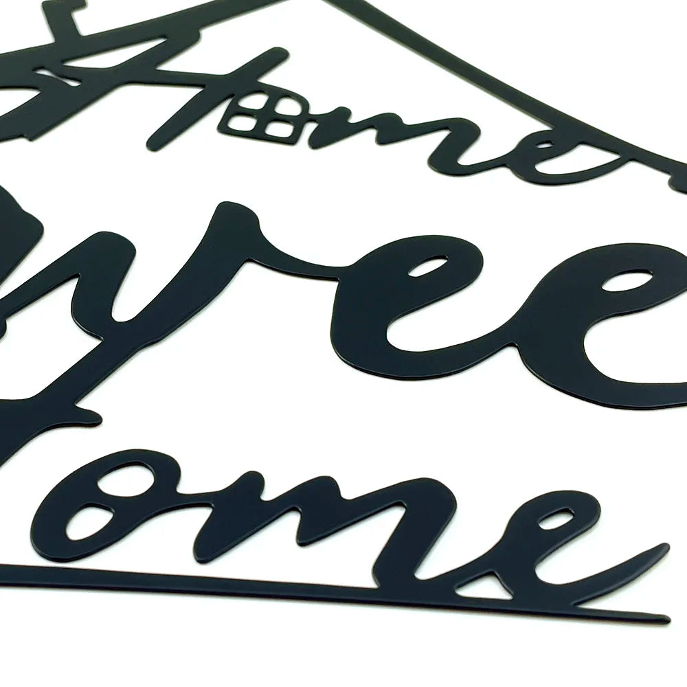 Home Sweet Home Metal Wall Decor Sign Aesthetic Bedroom Room Door Decoration Modern Hangings Plate Decorative Items