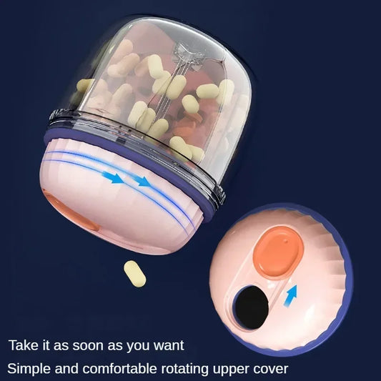 New Pill Organizer Waterproof Pill Box Portable Pill Case for Travel Vitamin Fish Oils Holder Container Medicine Storage Box