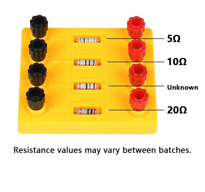 Electric Circuit Learning Kit Physics Electrical Experiment Teaching Aid Ammeter Voltmeter Sliding Rheostat Resistor Science Toy
