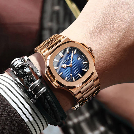 2025 New Top Brand Luxury Fashion Mens Watches Sport Waterproof Simple Ultra-Thin Watches Men Quartz Clock Relogio Masculino+Box