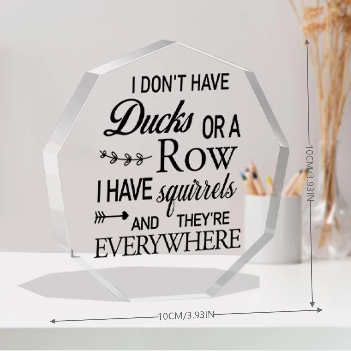 Interesting office decoration, desktop decoration, humorous acrylic family living room, shelves, dining table decoration