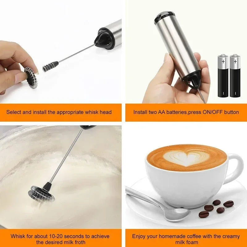 Electric Milk Frother Whisk Handheld Coffee Blender Egg Beater Household Milk Shaker Mixer Whisk Tools Foy home