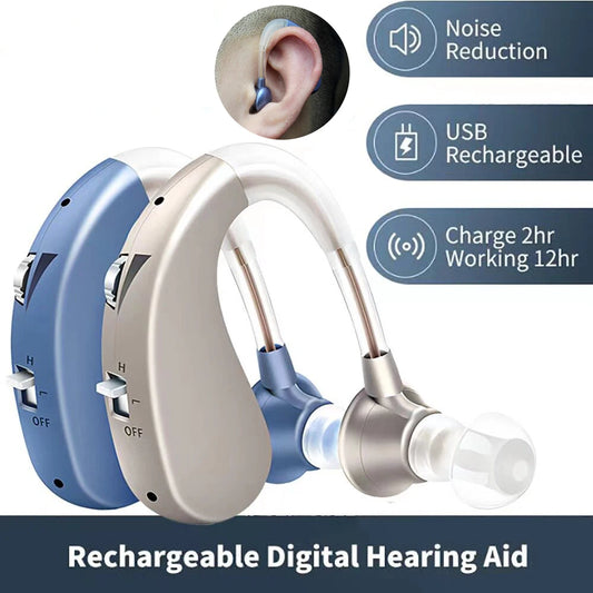 Hearing Aid for Elderly Deafness Rechargeable Invisible Hearing Aids Adjustable Tone Ear Aid Digital Sound Amplifier Audifonos