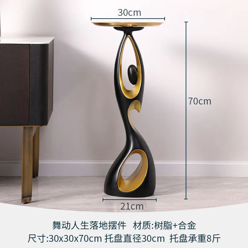 Home Art Decor,Light Luxury, Creative Living Room, TV Cabinet, Floor Decorative, Resin Abstract Sculpture, Housewarming Gift