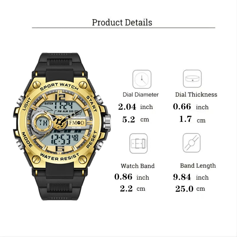 Trendy watches for men, women, teenagers, sports, middle and high school students, luminous electronic watches for students