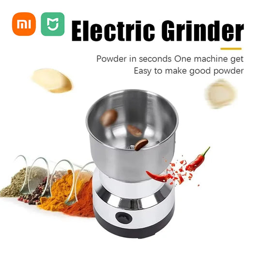 Xiaomi Electric Coffee Grinder 304 Stainless Steel Fast Grinding Multifunction Household Smash Machine EU US Plug Large Capacity